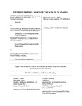 Valiant Idaho, LLC v. North Idaho Resorts, LLC Appellant's Brief Dckt. 44583