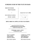 State v. Davidson Appellant's Reply Brief Dckt. 38266